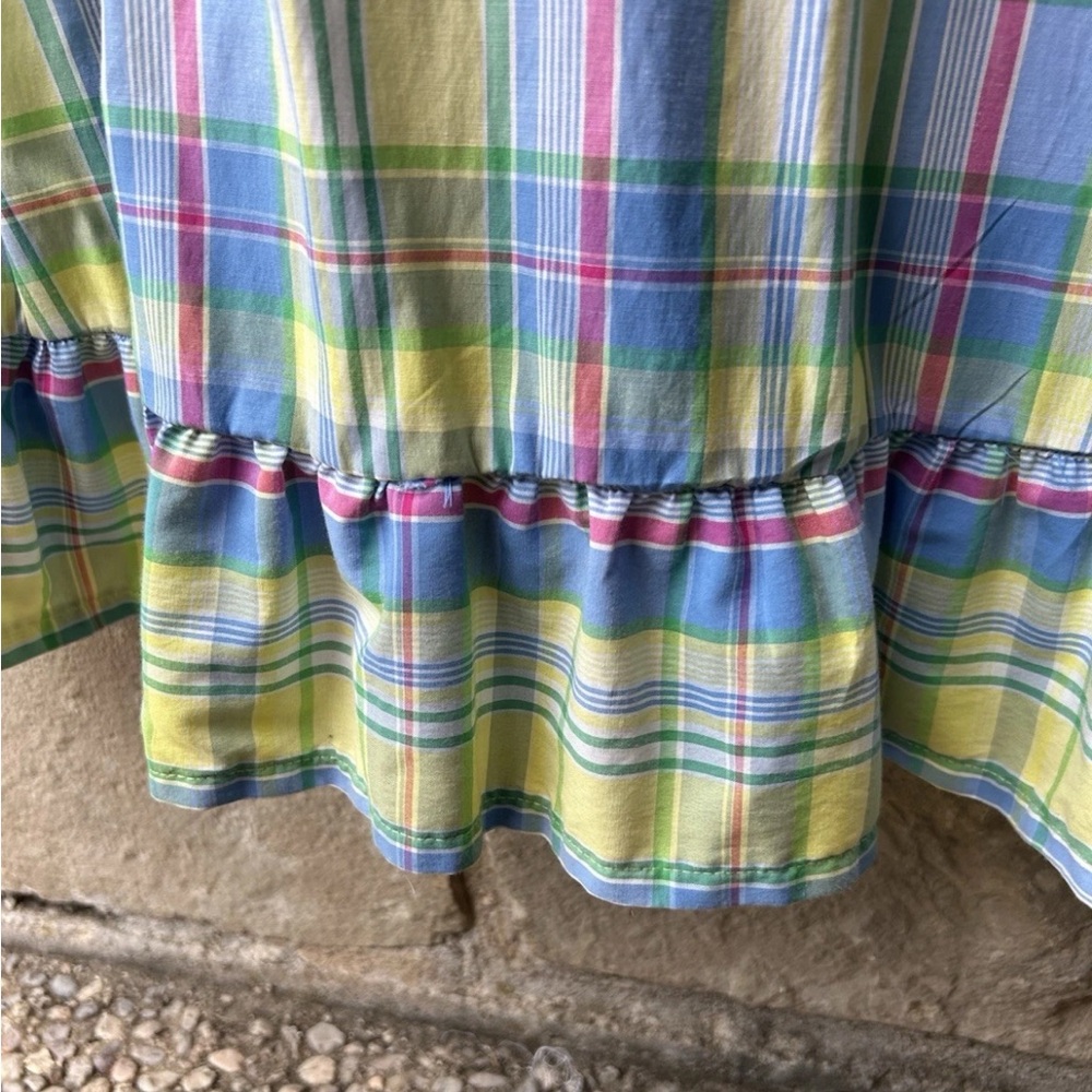 ANTHONY RICHARDS Nightgown House Dress Large Multicolor Plaid Sleeveless NWOT - Picture 3 of 8